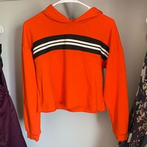 Bright orange cropped sweatshirt